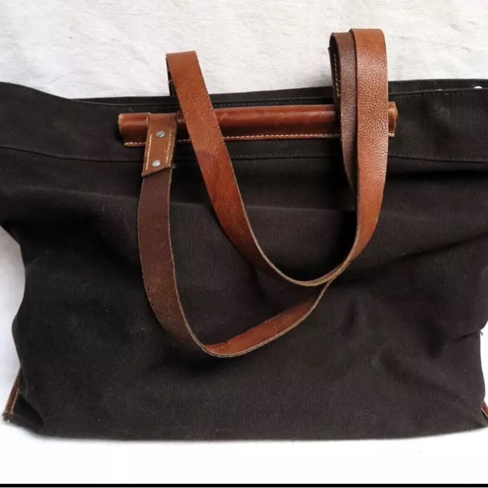 VNTG Banana Republic Denim/Leather Tote
